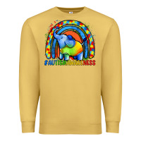 Antique Gold Autism Awareness Autism elephant Premium Sweatshirt - FaDigitalArtStudio