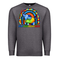 Charcoal Heather Autism Awareness Autism elephant Premium Sweatshirt - FaDigitalArtStudio