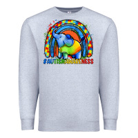 Heather Grey Autism Awareness Autism elephant Premium Sweatshirt - FaDigitalArtStudio