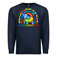Navy Autism Awareness Autism elephant Premium Sweatshirt - FaDigitalArtStudio