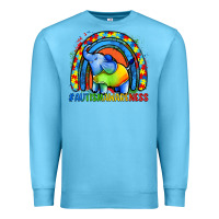 Ocean Blue Autism Awareness Autism elephant Premium Sweatshirt - FaDigitalArtStudio