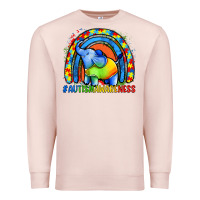 Pale Pink Autism Awareness Autism elephant Premium Sweatshirt - FaDigitalArtStudio
