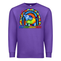 Purple Autism Awareness Autism elephant Premium Sweatshirt - FaDigitalArtStudio