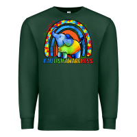 Sports Green Autism Awareness Autism elephant Premium Sweatshirt - FaDigitalArtStudio