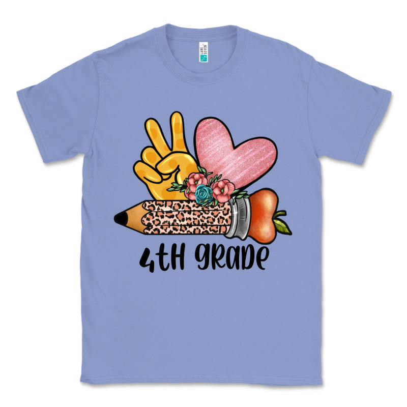 Peace Love 4th Grade Classic Tee by JahusDesignShop | Teevron