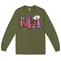 Army Green valentines day ma nurse Long Sleeve Tee - RanaPortraitStore