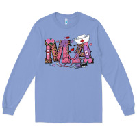 Colony Blue valentines day ma nurse Long Sleeve Tee - RanaPortraitStore