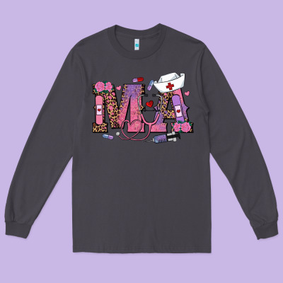 Valentines Day Ma Nurse Long Sleeve Tee Designed By Ranaportraitstore