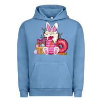 Pigment Pebble Blue Easter day coffee Urban Hoodie - CowhideDigitalArt