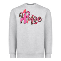 Heather Grey hope breast cancer Heavyweight Sweatshirt - NancyCooperArtShop