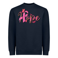 Navy hope breast cancer Heavyweight Sweatshirt - NancyCooperArtShop
