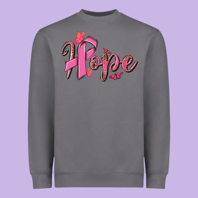 Hope Breast Cancer Heavyweight Sweatshirt Designed By Nancycooperartshop