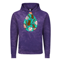 Cloud Purple baseball and western roses teardrop  5 Vintage Hoodie - BundleAndBundleShop
