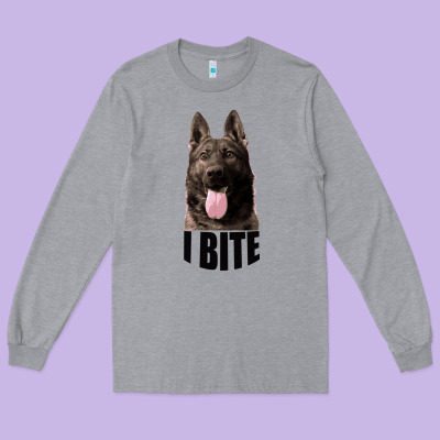 I Bite Long Sleeve Tee Designed By Bettercallsaul