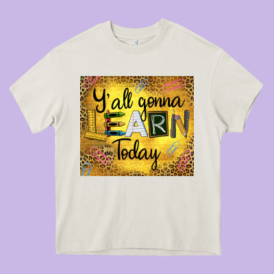 Western Y'all Gonna Learn Today Heavy Core Tee Designed By Lillyallendesigns