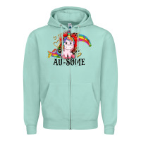 Seafoam Au-some Zipper Hoodie - CowGirlArtShop