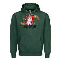 Sports Green Au-some Zipper Hoodie - CowGirlArtShop
