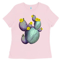 Bubblegum Pink Opunthia Santa Rita Cacti Ladies Tee - LillyAllenDesigns