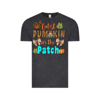 Vintage Black cutest pumpkin in the patch Vintage Tee - BundleAndBundleShop