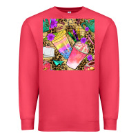 Cardinal school girl coffee cup with leopard seamless pattern bbs Premium Sweatshirt - BundleAndBundleShop