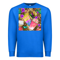 True Royal school girl coffee cup with leopard seamless pattern bbs Premium Sweatshirt - BundleAndBundleShop