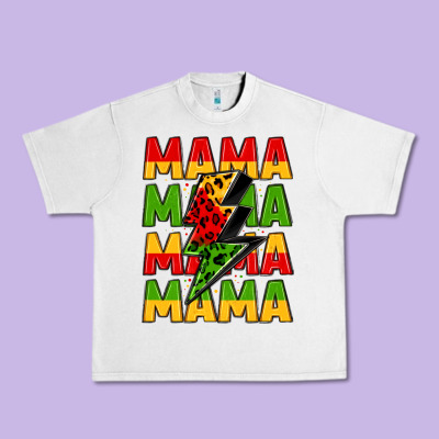 Mama Lightning Bolt Juneteenth Urban Heavy Tee Designed By Lillyallendesigns