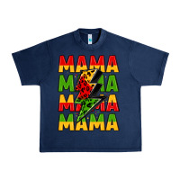 Navy mama lightning bolt juneteenth Urban Heavy Tee - LillyAllenDesigns