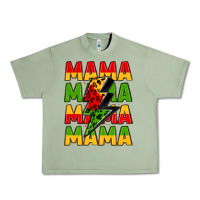 Oil Green mama lightning bolt juneteenth Urban Heavy Tee - LillyAllenDesigns