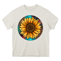 Sunflower Christmas Ornament Heavy Core Tee | Teevron