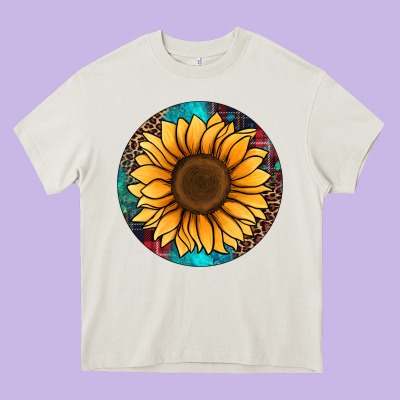 Sunflower Christmas Ornament Heavy Core Tee Designed By Jasminsmagicworld