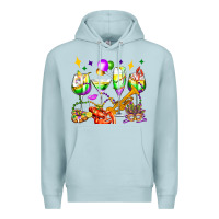 Blue Mist mardi gras wine glasses olivia Premium Hoodie - OliviaCreatesArt