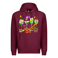 Burgundy mardi gras wine glasses olivia Premium Hoodie - OliviaCreatesArt