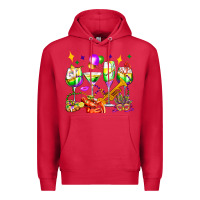 Cardinal mardi gras wine glasses olivia Premium Hoodie - OliviaCreatesArt