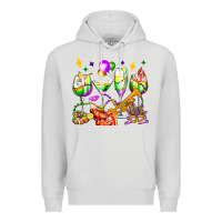 Dove Grey mardi gras wine glasses olivia Premium Hoodie - OliviaCreatesArt