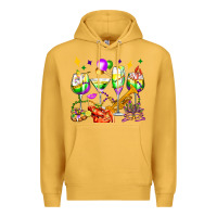Mustard mardi gras wine glasses olivia Premium Hoodie - OliviaCreatesArt