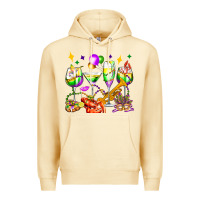 Pina Colada mardi gras wine glasses olivia Premium Hoodie - OliviaCreatesArt