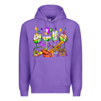 Purple mardi gras wine glasses olivia Premium Hoodie - OliviaCreatesArt