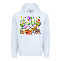 White mardi gras wine glasses olivia Premium Hoodie - OliviaCreatesArt