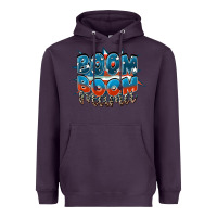 Plum Boom boom Mama Heavyweight Hoodie - FaDigitalArtStudio