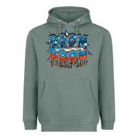 Sage Boom boom Mama Heavyweight Hoodie - FaDigitalArtStudio