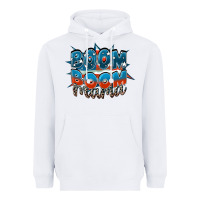 White Boom boom Mama Heavyweight Hoodie - FaDigitalArtStudio