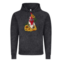 Vintage Black sunflower rooster with leopard Vintage Hoodie - RanaPortraitStore
