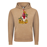 Vintage Coffee sunflower rooster with leopard Vintage Hoodie - RanaPortraitStore