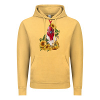 Vintage Mustard sunflower rooster with leopard Vintage Hoodie - RanaPortraitStore
