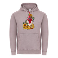 Vintage Zinc sunflower rooster with leopard Vintage Hoodie - RanaPortraitStore