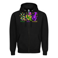 Black Peace Love Crawfish Zipper Hoodie - HowdyJamesFarm
