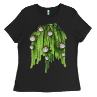 Black Selenicereus Cactus Ladies Tee - LillyAllenDesigns