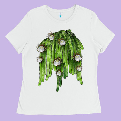 Selenicereus Cactus Ladies Tee Designed By Lillyallendesigns