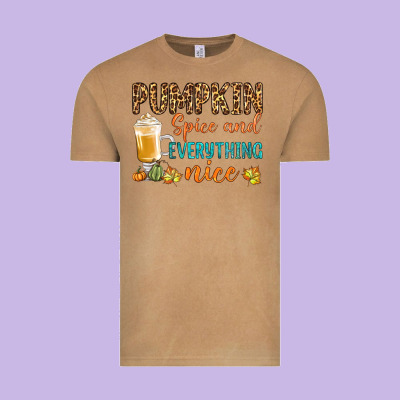 Pumpkin Spice And Everything Nice Vintage Tee Designed By Bundleandbundleshop