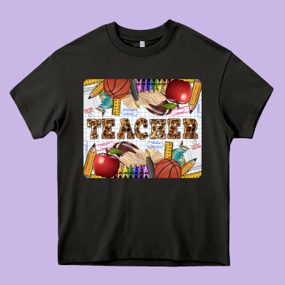 Teacher Heavy Core Tee Designed By Lillyallendesigns